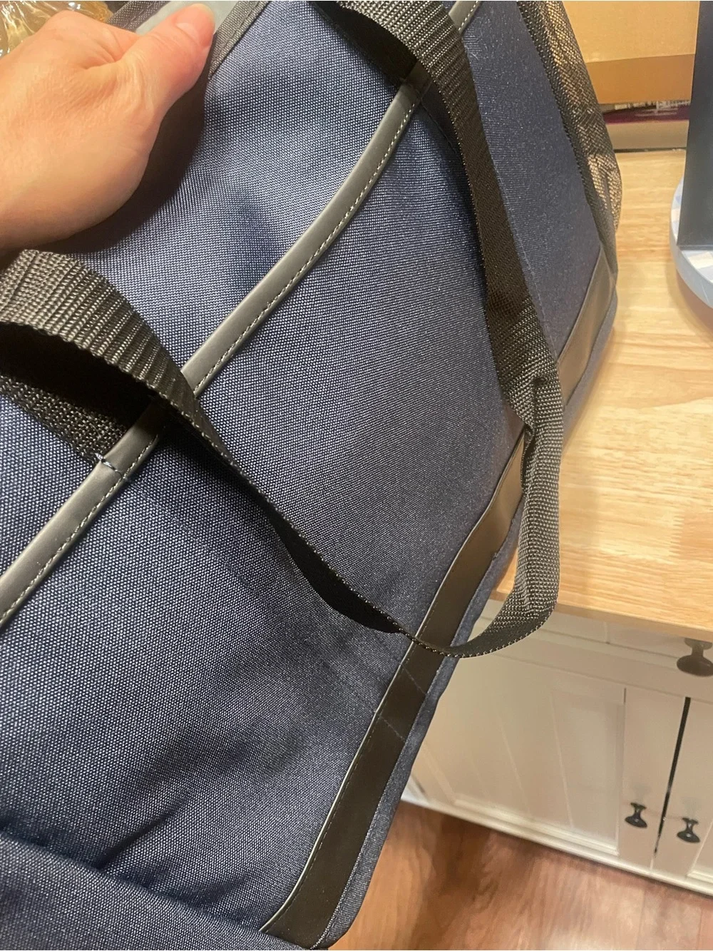 Mobile Office Laptop Tote Navy Blue Padded Bag